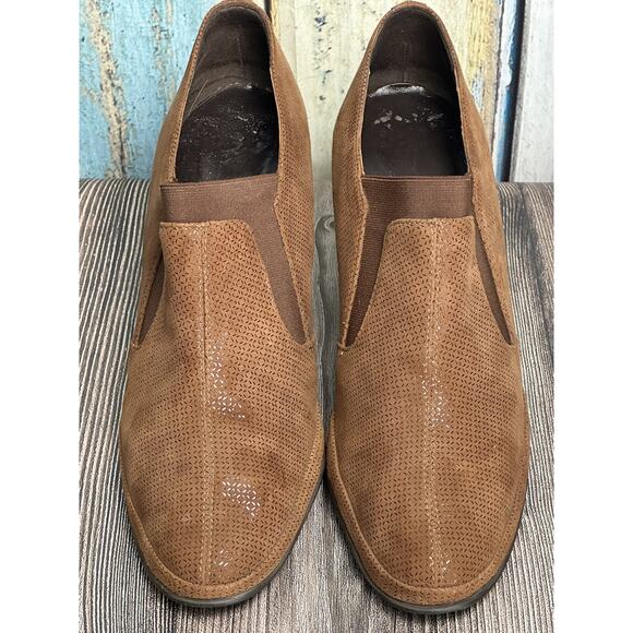 Amalfi By Rangoni Women’s Brown Suede Heels Pump Size 10M Made In Italy - Picture 9 of 16